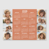 Kalender - 8 Fotos Basic Terra Cotta White Magnet (Vorderseite)