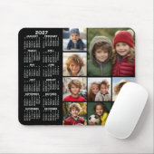 Kalender - 9 Foto-Collage - schwarz Mousepad (Mit Mouse)