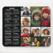 Kalender - 9 Foto-Collage - schwarz Mousepad (Vorne)
