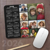 Kalender - 9 Foto-Collage - schwarz Mousepad