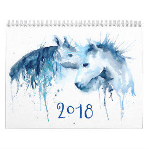 Kalender-Aquarell-Pferd 2018 Kalender