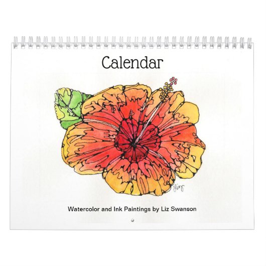 Kalender - Aquarell & Tintenbilder. (Titelbild)