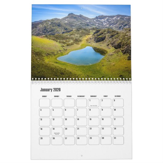 Kalender Asturien-Spanien (Jan 2026)