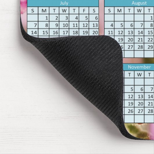 Kalender auf einem Mousepad (Ecke)