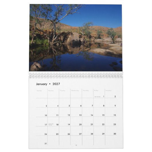 Kalender Australiens 2012 (Jan 2027)