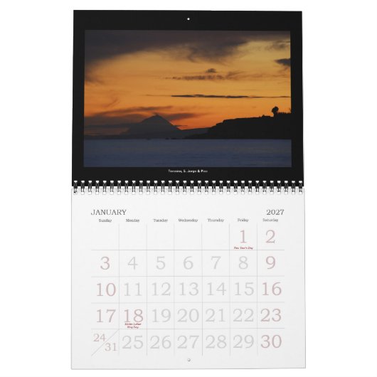 Kalender Azoren 2011 (Jan 2027)