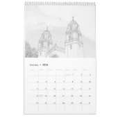 Kalender - Bilder des Fotos in grauer Skalierung (Jan 2026)