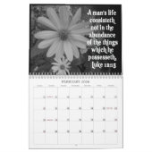 KALENDER-BLUMENund BIBELscripture-SCHWARZES U. Kalender (Feb 2026)
