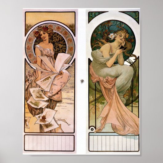 Kalender Champagner - Alphonse Mucha Poster (Vorne)