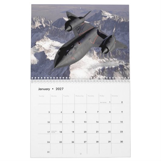 Kalender der Amsel-SR-71 (Jan 2027)