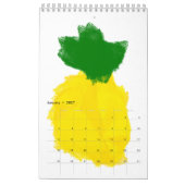 Kalender der Ananas-Farben-2016 (Jan 2027)