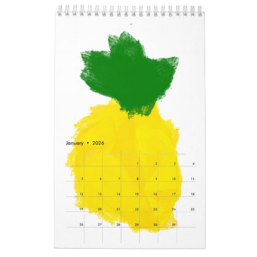 Kalender der Ananas-Farben-2016 (Jan 2026)