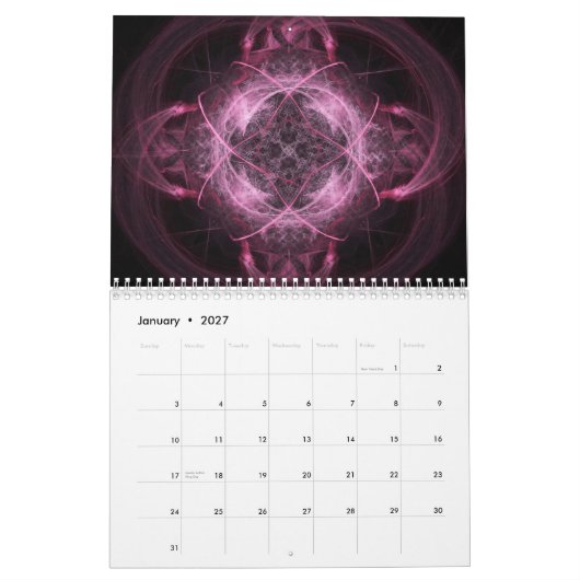 Kalender der Apophysis-Fraktal-2012 (Jan 2027)
