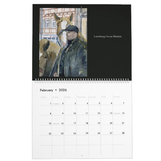 Kalender der Aquarellmalereien von Steven Givler (Feb 2026)