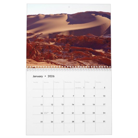 Kalender der arabischen Wüsten (Jan 2026)