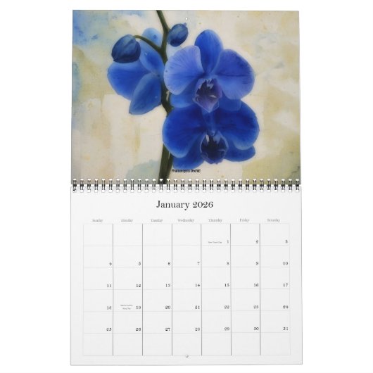 Kalender der Blume Kunstfotografie (Jan 2026)