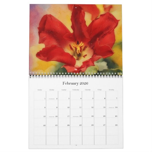 Kalender der Blume Kunstfotografie (Feb 2026)