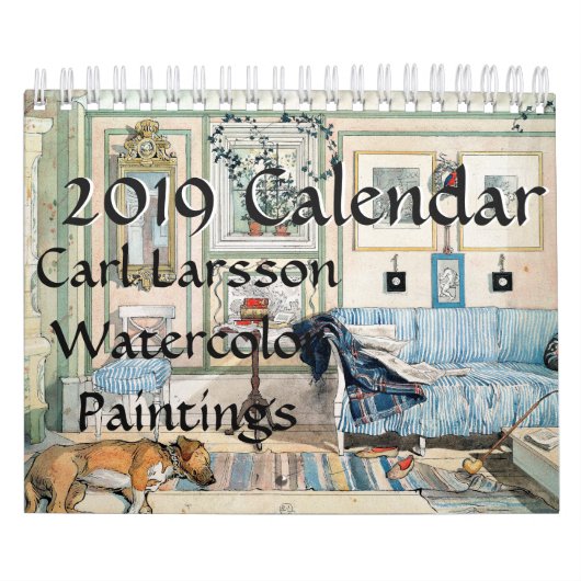 Kalender der Carl Larsson-Familien-Aquarell-2019 (Titelbild)