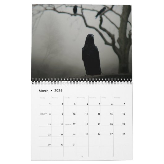 Kalender der dunklen Krähen 2024 (Mär 2026)