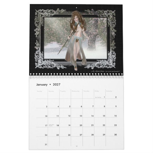 Kalender der Elf-Fantasie-2011 (Jan 2027)