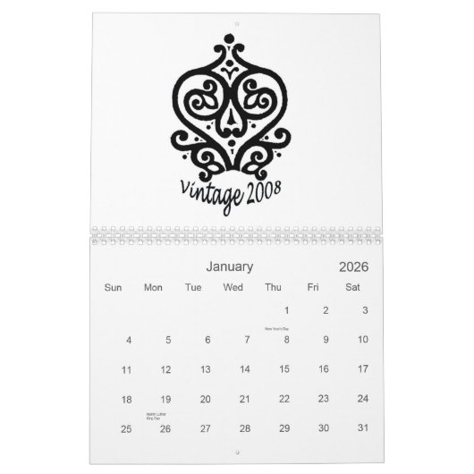 Kalender der Entwurfs-2008 (Jan 2026)