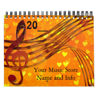 Kalender der Firma Music Store