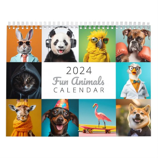 Kalender der Fun Animals 2024 (Titelbild)