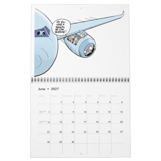 Kalender der Funny Aviation Comic (Jun 2027)