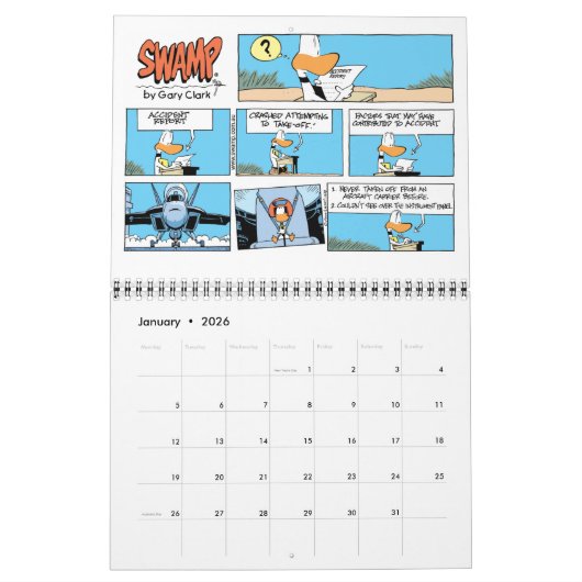 Kalender der Funny Aviation Comic (Jan 2026)