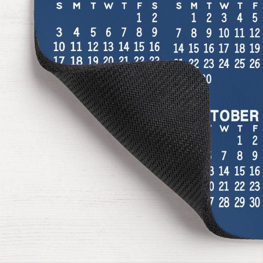 Kalender der ganzjährigen Ansicht - horizontal Mousepad (Ecke)