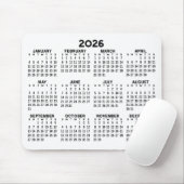 Kalender der ganzjährigen Ansicht - horizontal Mousepad (Mit Mouse)