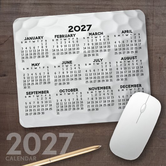 Kalender der ganzjährigen Ansicht - horizontal Mousepad
