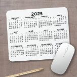 Kalender der ganzjährigen Ansicht - horizontal Mousepad<br><div class="desc">Schwarz und Weiß - Ein minimaler, einfacher 12 Monate Kalender 2024 mit einem soliden Farbhintergrund. Eine Standardsuche nach Ihrem Zuhause-Büro oder Schulfach. Die Schriftart sind einfach zu lesen und die Farben können geändert werden. — Wenn Sie den personalisierten Bereich öffnen, wird es Sie zu einem erweiterten Designbereich führen, in dem...</div>