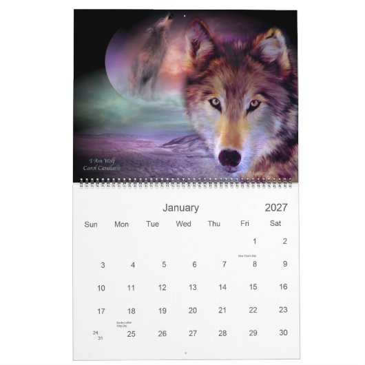 Kalender der Geist-Wolf-2011 (Jan 2027)