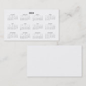 Kalender der Geldbörsengröße 2024 Visitenkarte (Vorne/Hinten)