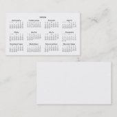 Kalender der Geldbörsengröße 2026 Visitenkarte (Vorne/Hinten)