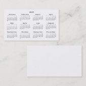 Kalender der Geldbörsengröße 2027 Visitenkarte (Vorne/Hinten)