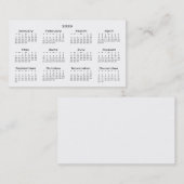 Kalender der Geldbörsengröße 2029 Visitenkarte (Vorne/Hinten)