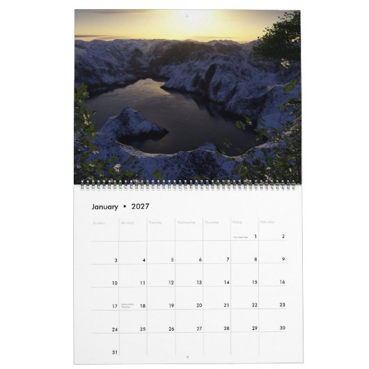 Kalender der Grafik-2010 3D (Jan 2027)