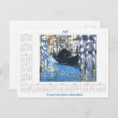 Kalender Der große Kanal von Venedig Edouard Manet Postkarte (Vorne/Hinten)