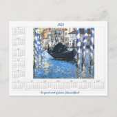 Kalender Der große Kanal von Venedig Edouard Manet Postkarte (Vorderseite)