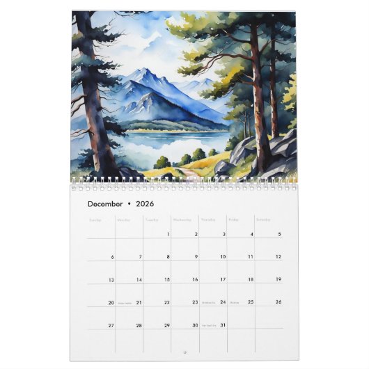 Kalender der grünen Natur-Malerei (Dez 2026)
