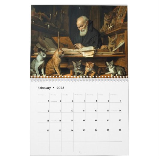 Kalender der heiligen Katzen und Heiligen (Feb 2026)