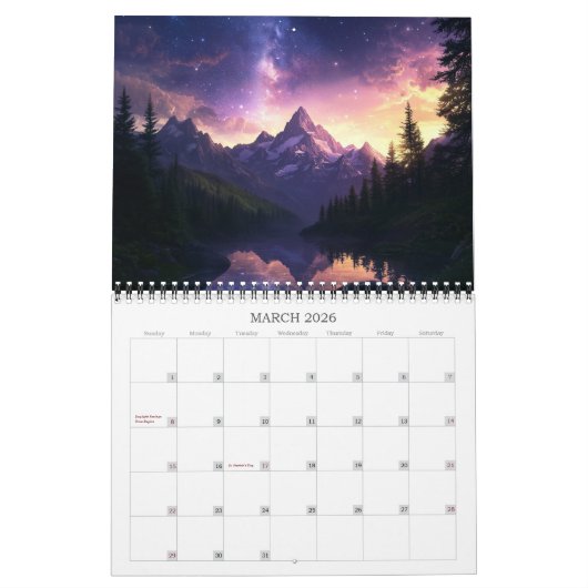 Kalender der Himmelslandschaften 2026 (Mär 2026)