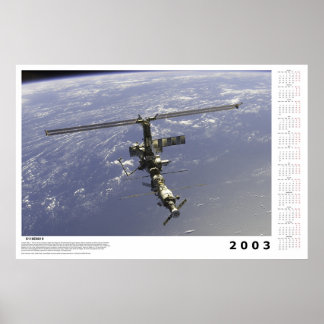 Kalender der Internationalen Raumstation für 2003 Poster