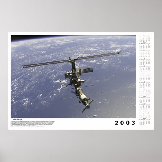 Kalender der Internationalen Raumstation für 2003 Poster (Vorne)