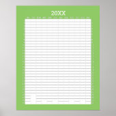 Kalender der Jahresansicht - Limoner Planer für da Poster (Vorne)