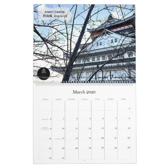 Kalender der japanischen Burgen (城 Shiro) (1) (Mär 2026)