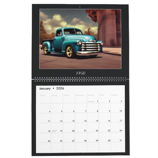Kalender der klassischen Autos (Jan 2026)