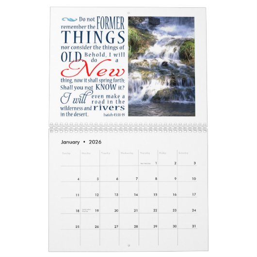 Kalender der künstlerischen Typografie (Jan 2026)